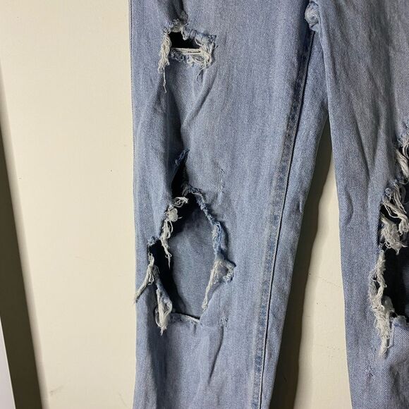 Wild Fable Destroyed Highest Rise Straight Jeans Size 00 - Picture 4 of 12